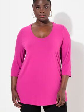 Round Neck Slinky Top org.$79